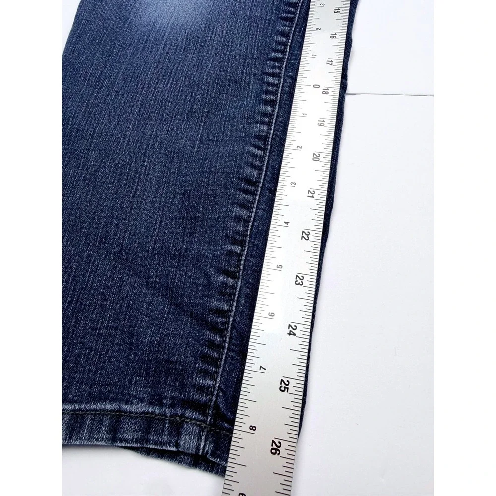 NYDJ Ankle Jeans Womens 8 Blue Denim Lift Tuck Technology Medium Wash Stretch